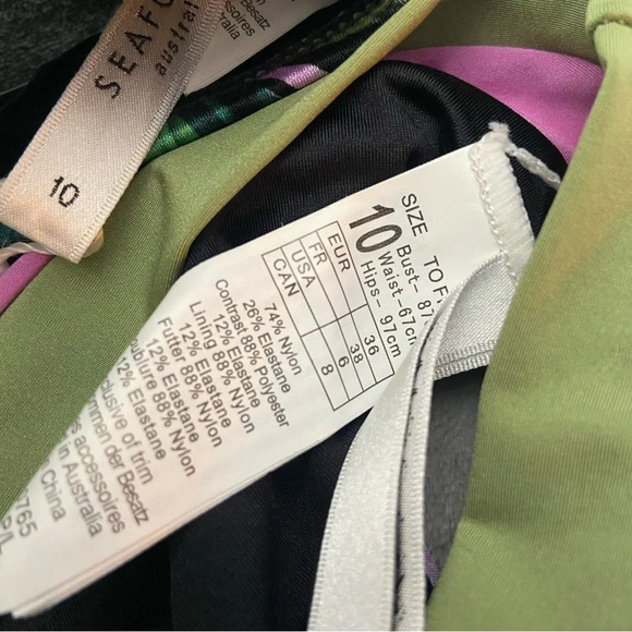 New! SET Seafolly Las Palmas Bustier Top & Bottom Bikini Set NWOT 21605 - Picture 5 of 7